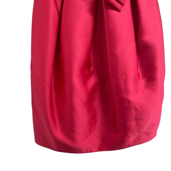 Eliza J Sleeveless Coral Pink Satin Bow Accent Dress Womens Size 4 FLAWED - Picture 2 of 9